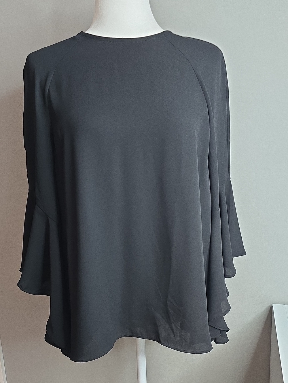 Studio Charcoal Layered Sleeve Blouse
